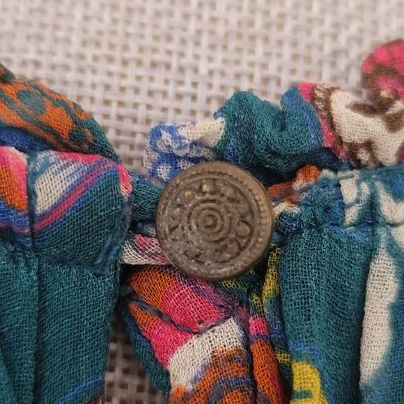 Anthropologie Natalie Trapeze Dress Womens Floral Sheer Overlay High Neck  Sz S - Picture 5 of 12